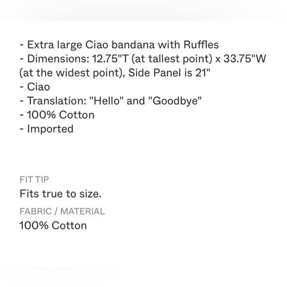 CLARE V. RUFFLE CIAO BANDANA - LAVENDER JAG - Picture 4 of 4